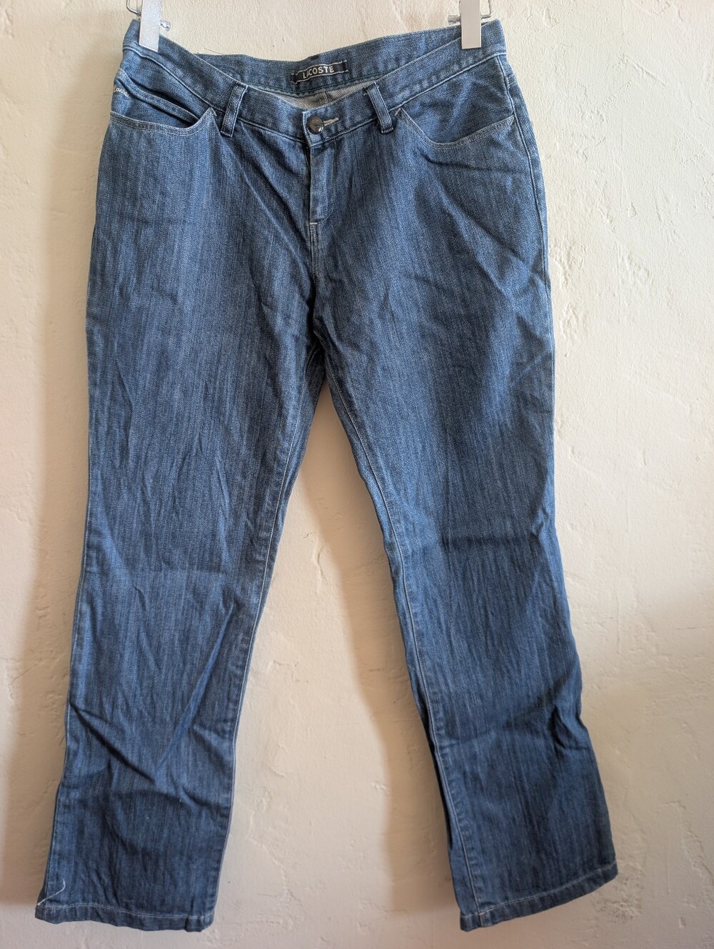 Lacoste Women's Straight Leg Denim Jeans Classic Blue Wash